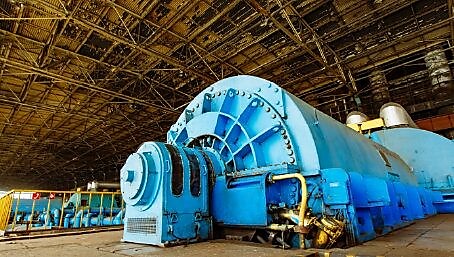 Blue-EHC unit inside large building