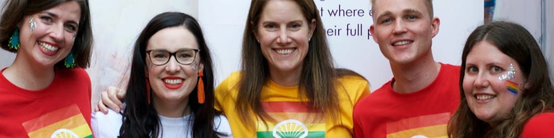 A group of Shell employees supporting the Shell Australia LGBT+ Network