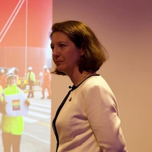 Karrie giving an address