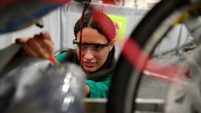 Women working on workshop