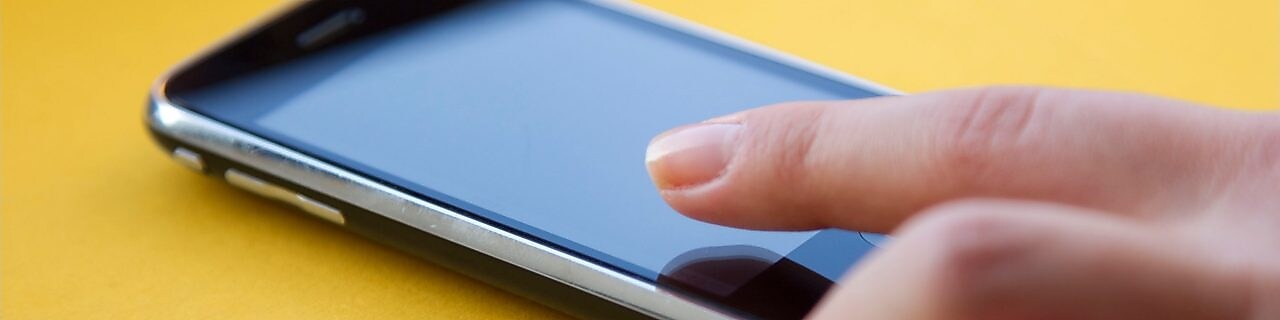 close view of a mobile phone