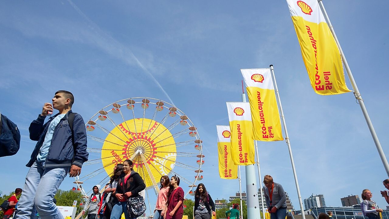 School children gather on the square in front of the Ahoy Centre during day 2 of the Shell Eco-marathon Europe 2014, Friday, May 16, 2014, at the Ahoy Center in Rotterdam, Netherlands. (Ermindo Armino/AP Images for Shell)