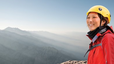 Hiker standing on Fallsjokull glacier