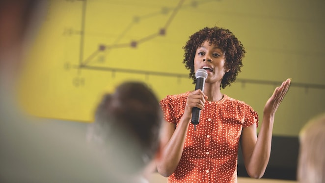 Businesswoman Leading Meeting