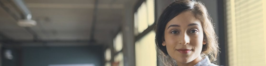 Portrait of confident businesswoman in office