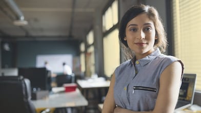 Portrait of confident businesswoman in office