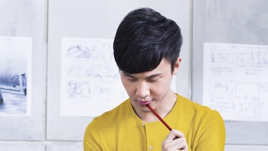 Young man working in the office