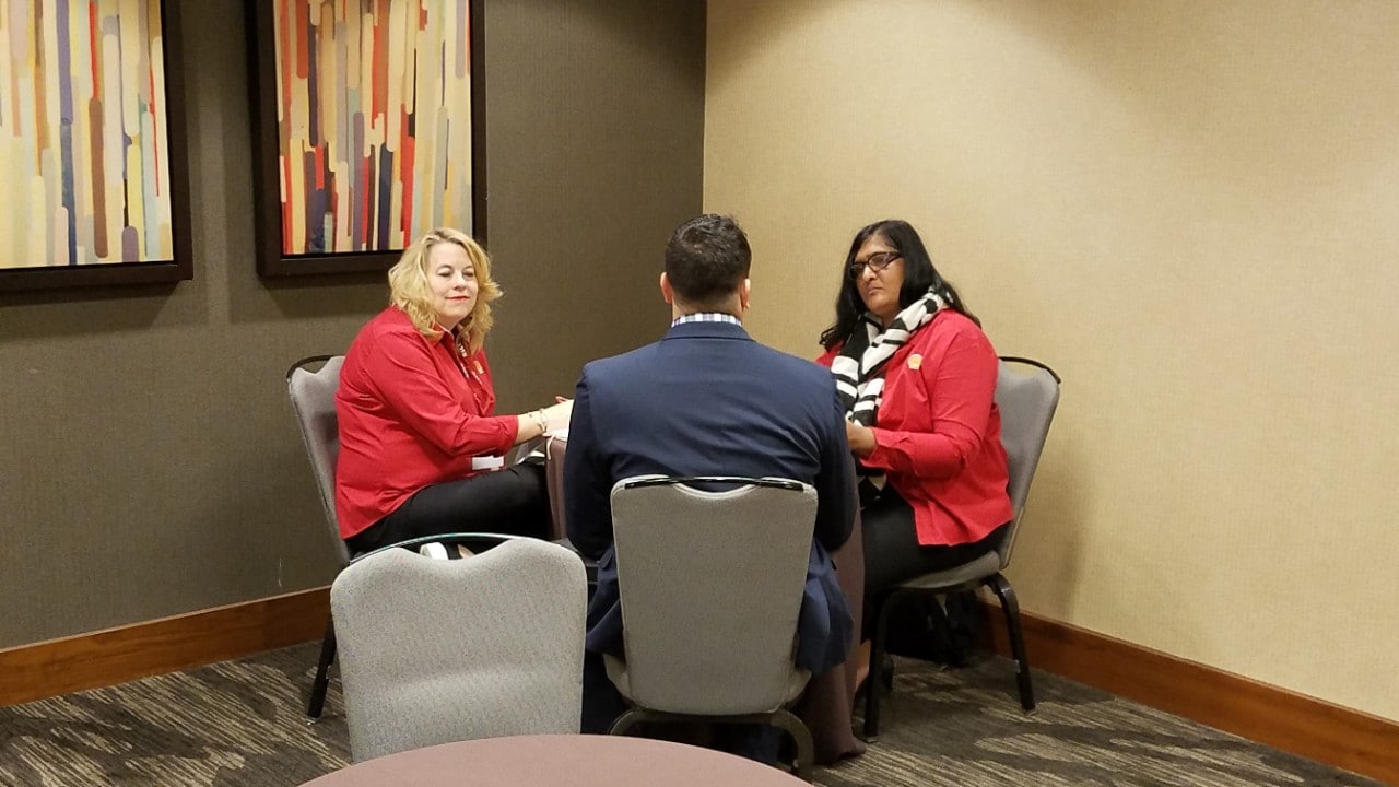 1-on-1 coaching with SACC participants.