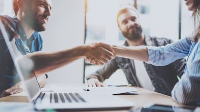 People shaking hands