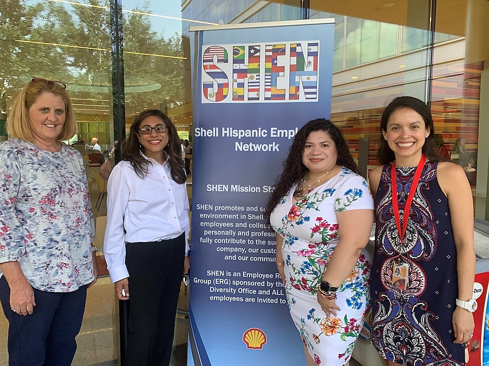 Members of Shell’s 2022 SHEN employee resource group leadership: From left to right – Jill Sayers (Woodcreek Chapter Sponsor), Ruth Mendez (SHEN National President), Linda Lara (SHEN National Vice-president) and Olga Reyes Valdes (SHEN Woodcreek President).