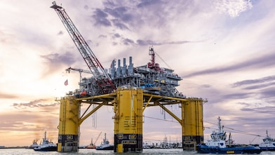 An image of Vito, Shell’s 13th deep-water development within the Gulf of Mexico on the water 