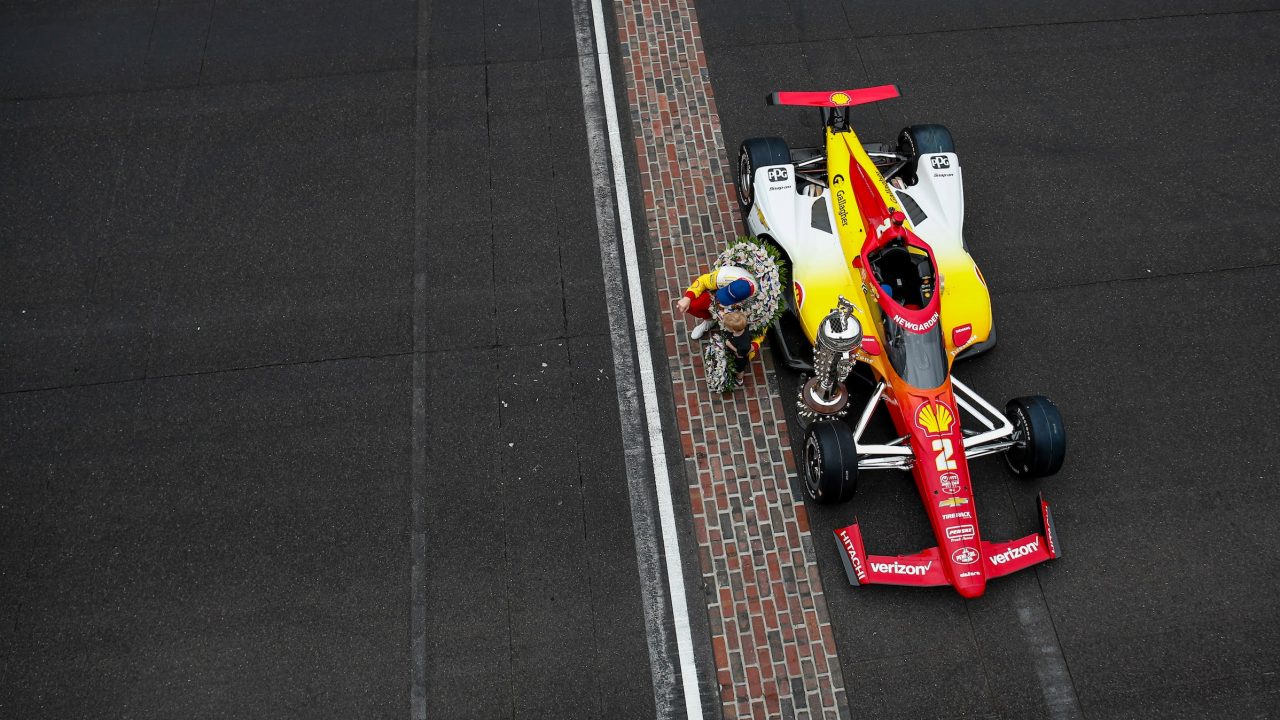 The winning car at Indianapolis Motor Speedway