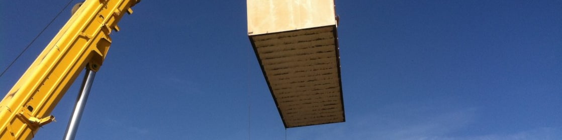 crane lifting a large module