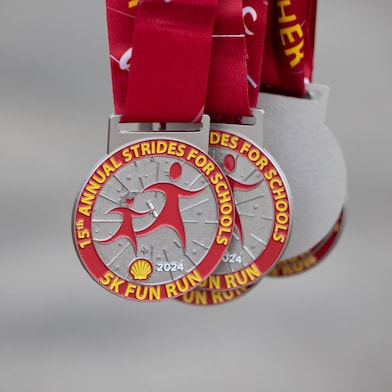 Medals for fun run participants