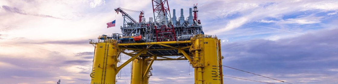 An image of Vito, Shell’s 13th deep-water development within the Gulf of Mexico on the water
