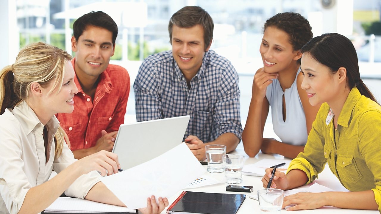 People around a conference table