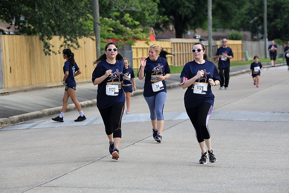 Deer Park runners head for the finish line at one of the Fun Run’s earlier races.