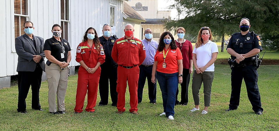 Shell stands by La Porte leaders as 23,000 pieces of personal protective equipment is delivered to the Office of Emergency Management.