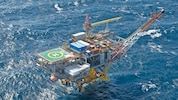 Aerial view of deep water platform, Salsa