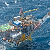Aerial view of deep water platform, Salsa