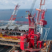 View looking north on the Olympus Tension lead Platform