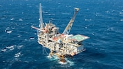 Aerial view of deep water platform, Enchilada