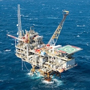 Aerial view of deep water platform, Enchilada