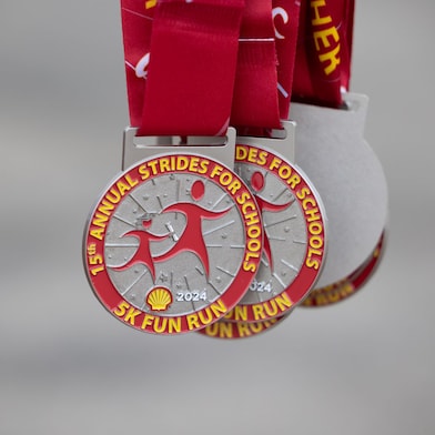 Medals for fun run participants