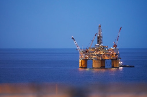 Oil platform in the Gulf of America 