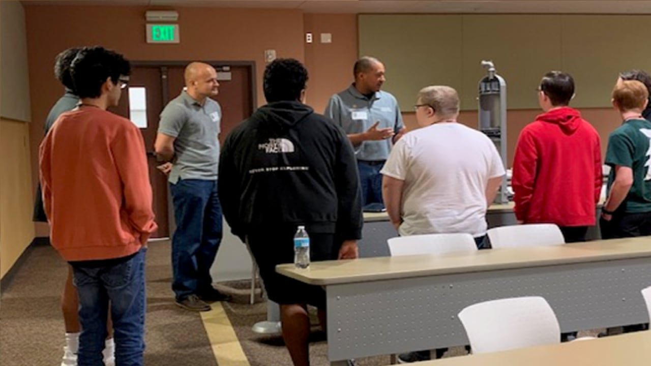 Scenes from the Shell Engineering and Craft Symposium held at Deer Park High School. Students heard from Shell volunteers about the industry, the products it provides, its relationship to the community and how to pursue an engineering or craft career.