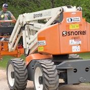 Man Riding a vehicle