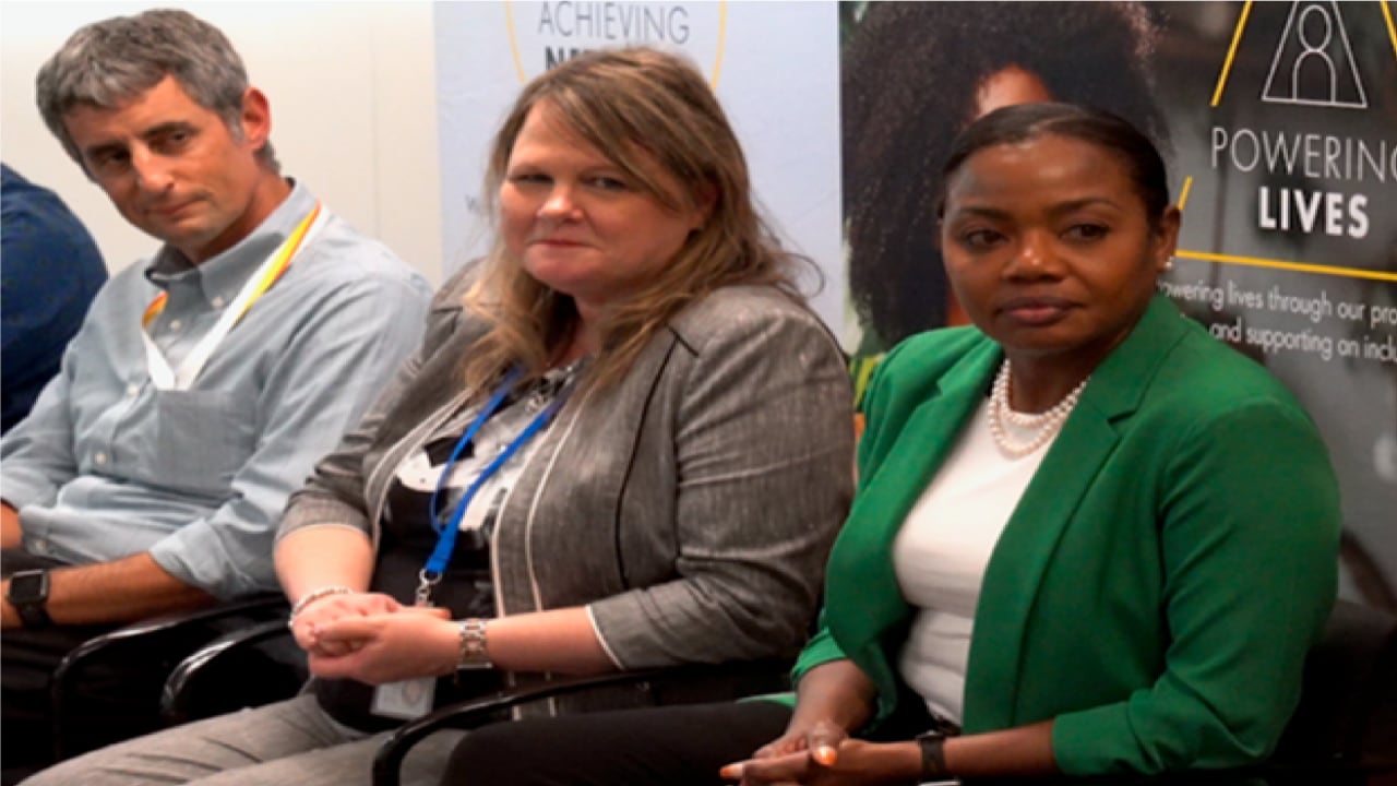 Shell leadership panel listening to audience remarks