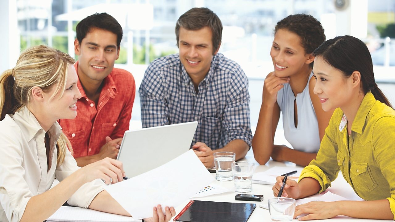 People around a conference table