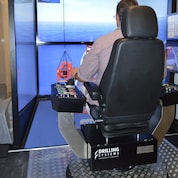 A man in a simulator at Robert Training Center