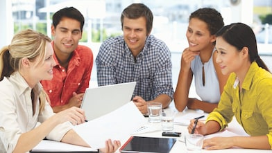 People around a conference table