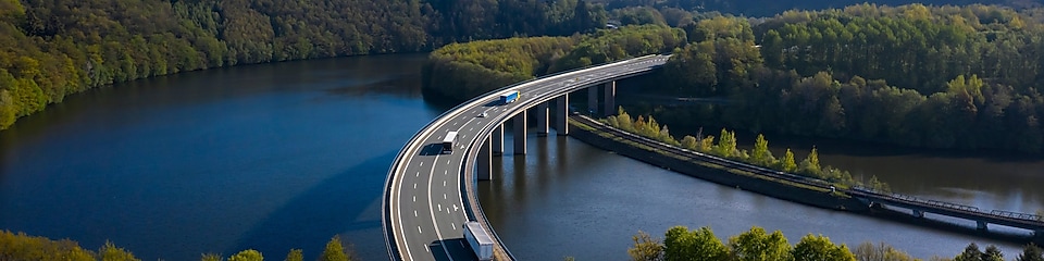 Bridge across Biggesee, Germany