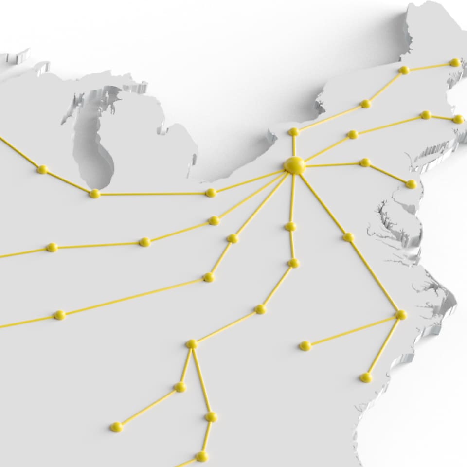 Supply Reliability - Shot of Plant Location over US Map