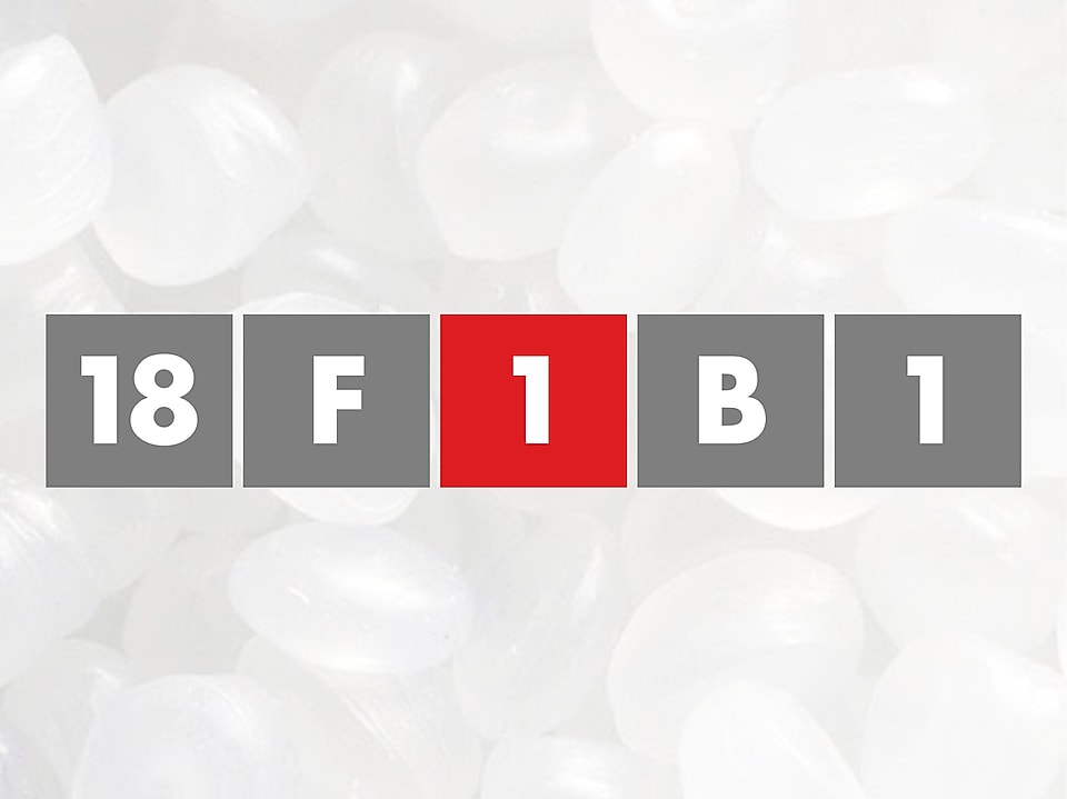 Graphic displaying “18F1B1.” “1” is highlighted in red.