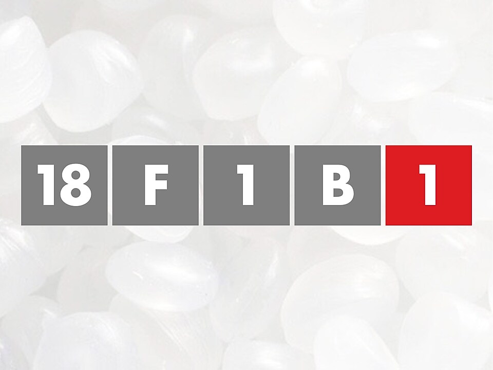 Graphic displaying “18F1B1.” “1” is highlighted in red.
