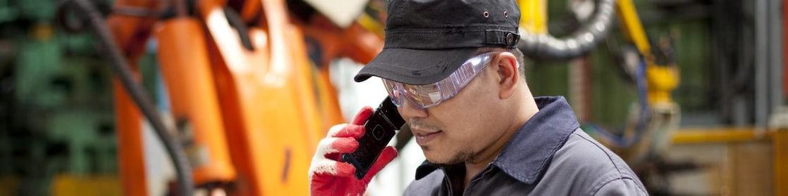 man ordering lubricant products by phone