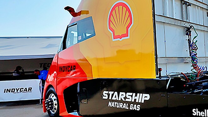 Shell starship truck at Indycar