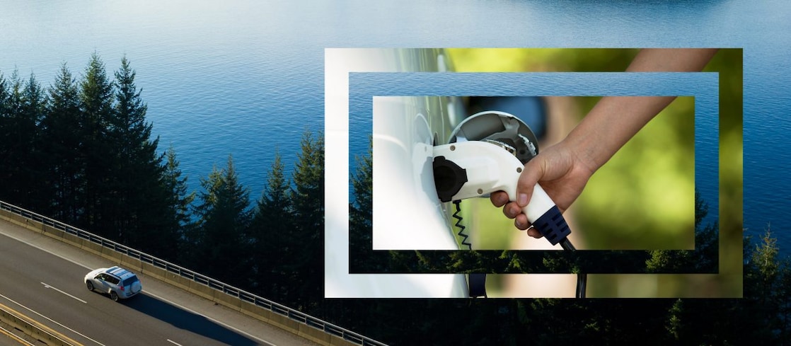 An electric charge being charged