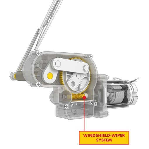 Model of a windshield wiper system