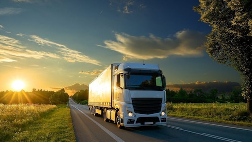Truck on a highway