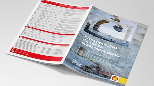 Mockup of Shell Tellus range brochure