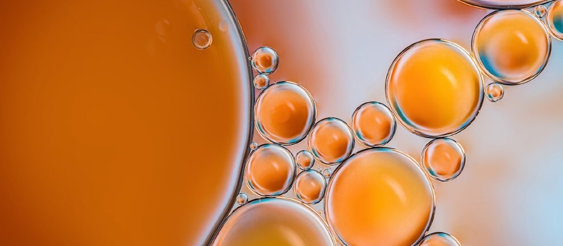 Orange Oil bubbles