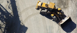 Open cast mine shot from above