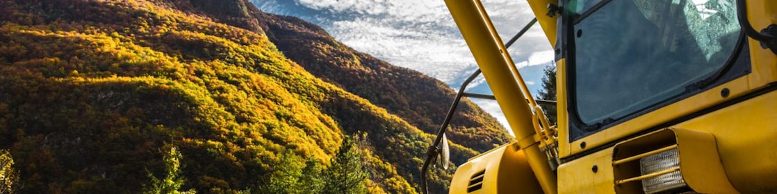 Tractor on a mountain