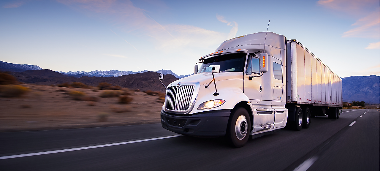 Truck on highway