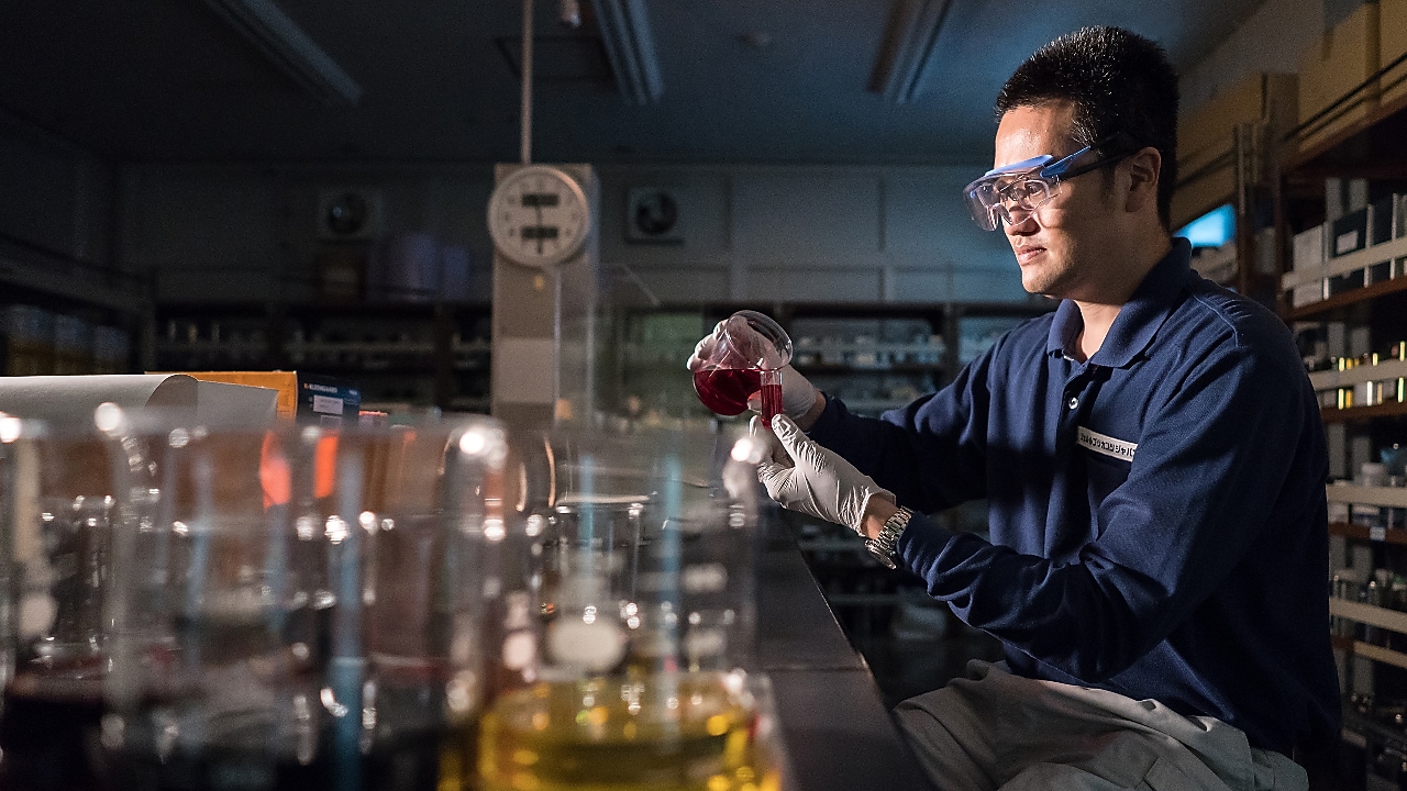 scientist on a laboratory